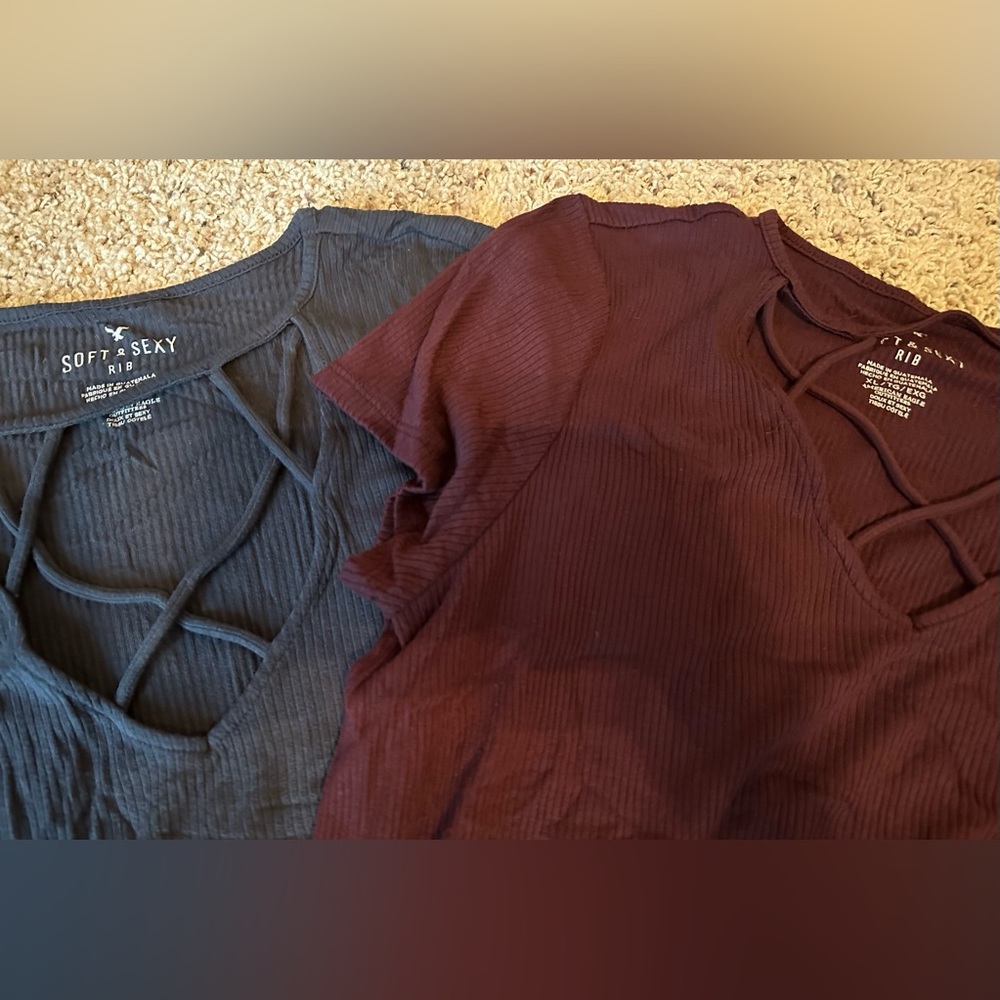Two American Eagle Short Sleeve tops